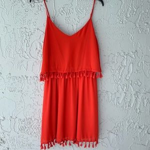 Reduced! Orange fringed xhilaration dress